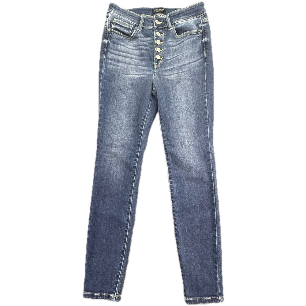 Judy Blue Skinny Jeans Womens 7/28 Blue High Rise Button‎ Fly JB82319MD